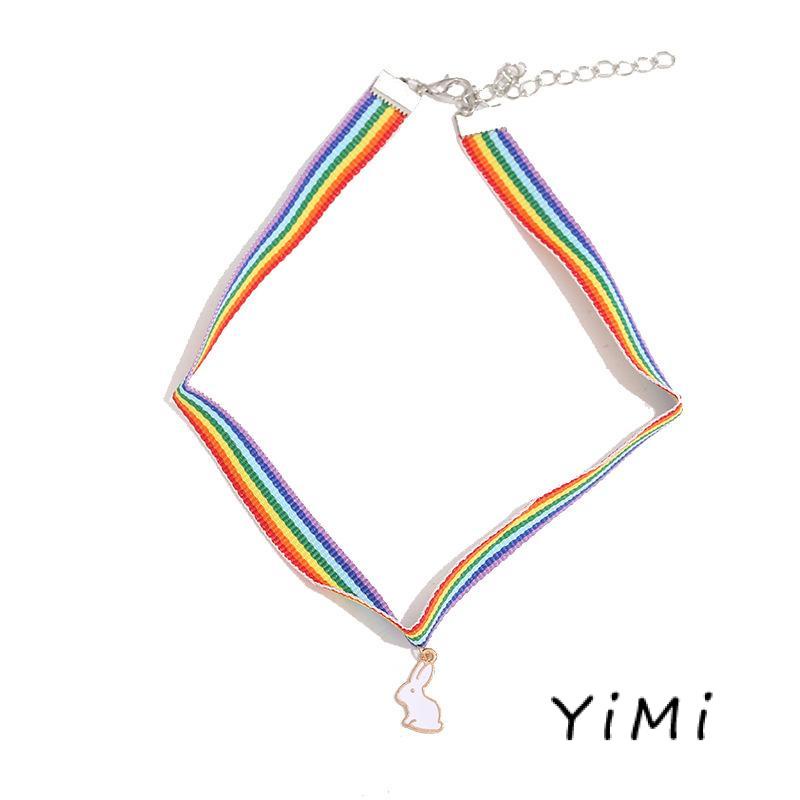 【Siêu rẻ】Thời trang Hàn Quốc Vòng tay cầu vồng mới