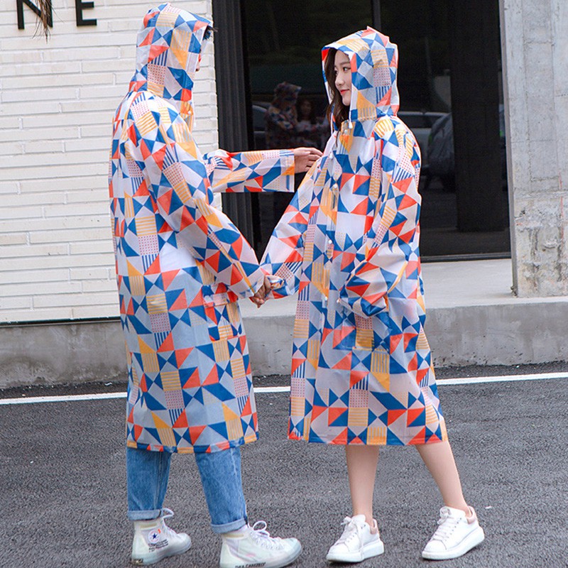 Thời Trang Áo Mưa Có Túi Tiện Lợi Dành Cho Cặp Đôi