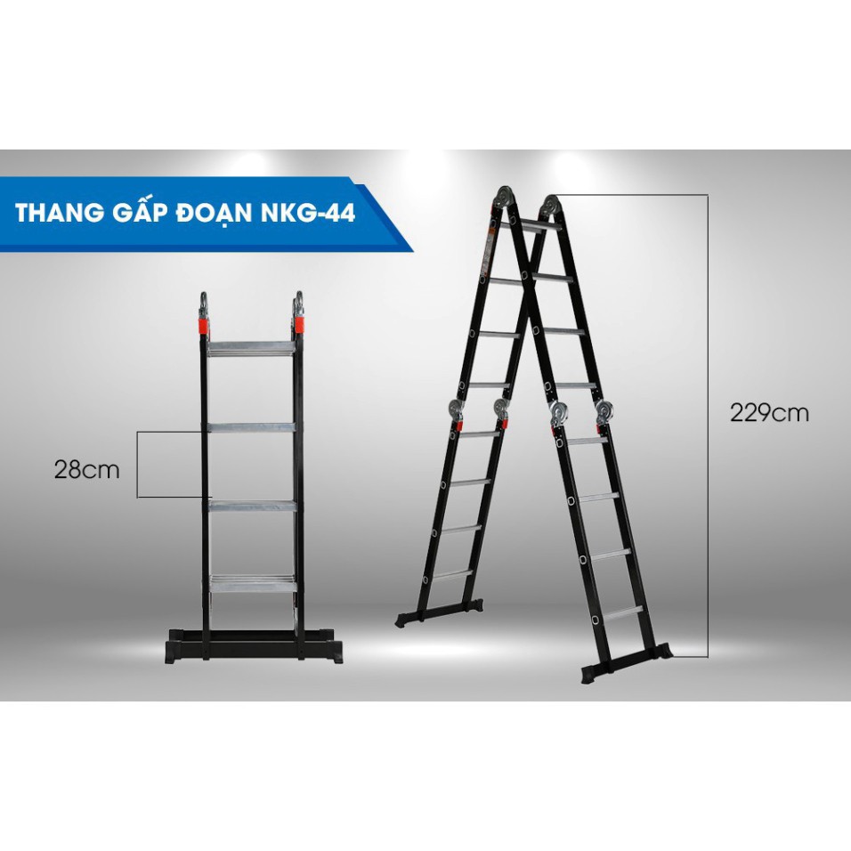 Thang nhôm gấp 4,6m ✅Nikawa✅ NKG-44