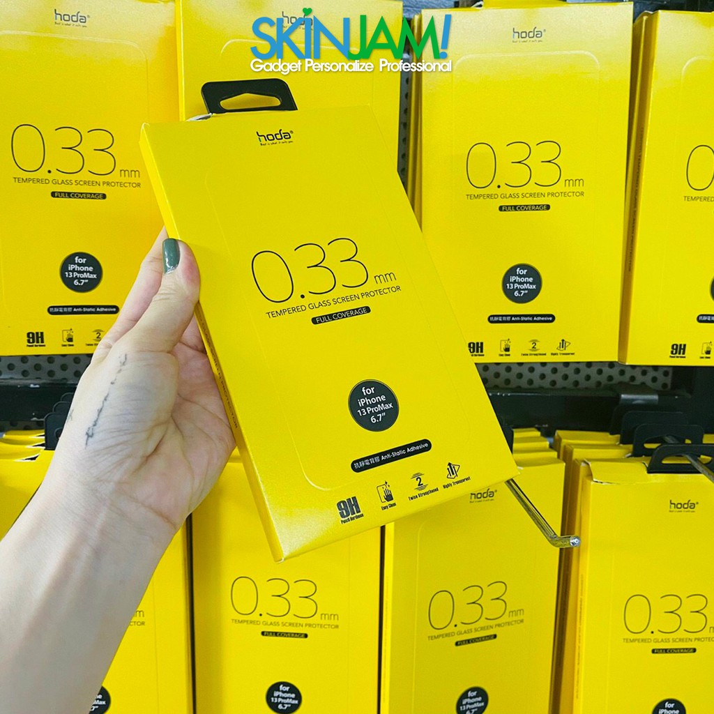 Cường Lực iP 15 HODA 0.33 mm Full Coverage 14Promax/ 14Pro/ 14/ 13/13Pro/13Promax/15/15Pro/15Promax Hàng Chính Hãng Hoda