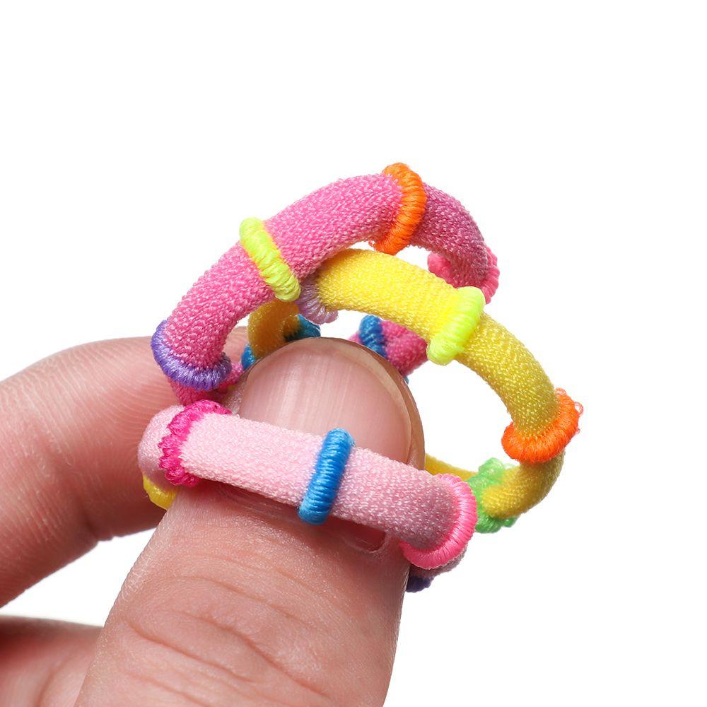 Hộp 100 Dây Chun Buộc Tóc Mềm Co Giãn Dành Cho Bé Gái