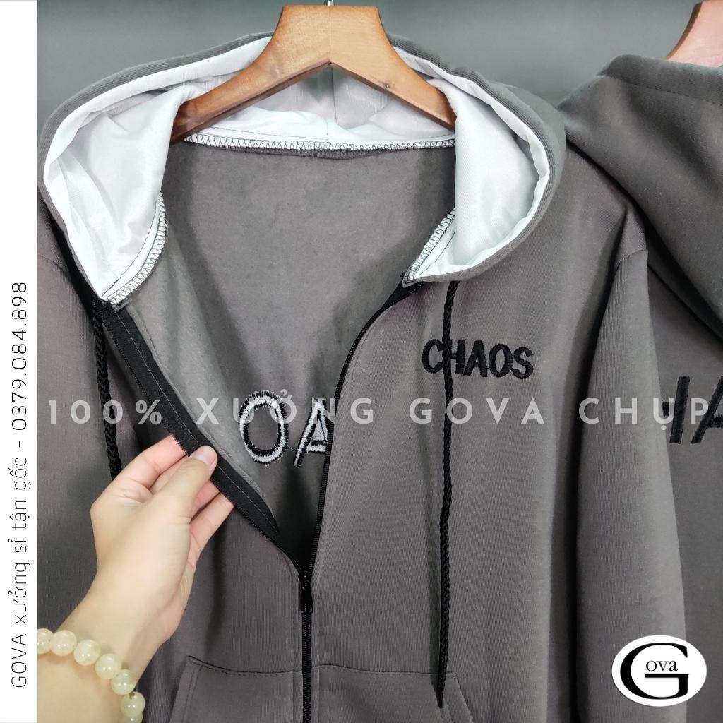 Áo Khoác Nỉ CHAOS Nam Nữ Form Rộng BomberUnisex Chất Vải Nỉ Hình In Đẹp GOVA