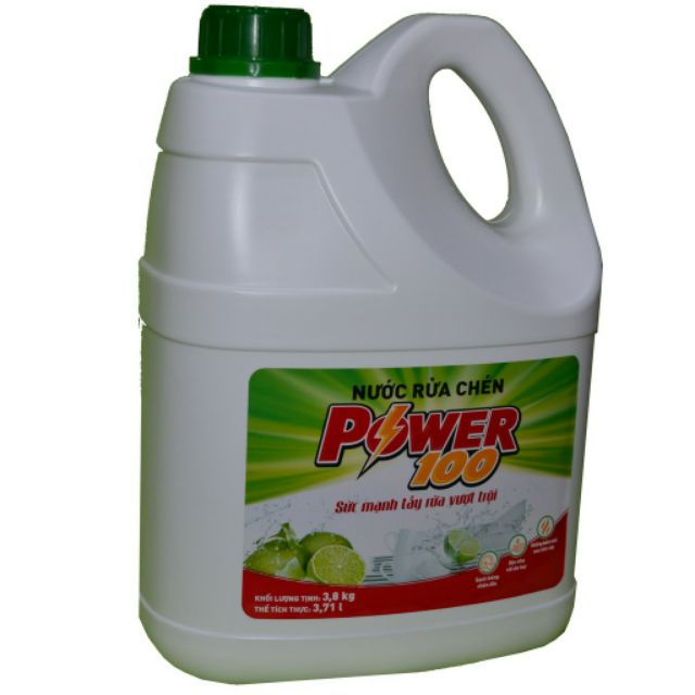 Nước rửa chén POWER 100 khối lượng tịnh 3.5kg.