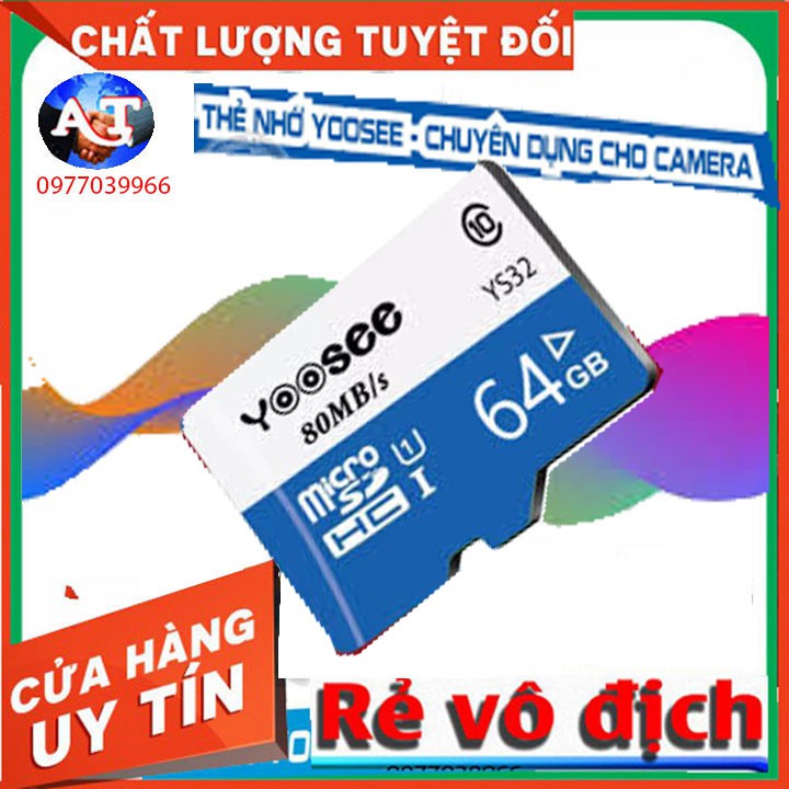 Thẻ Nhớ MicroSDHC Yoosee 64GB Upto 100MB/S 667x