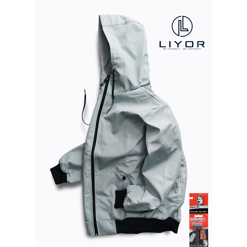 [MUA 1 TẶNG 1] Áo khoác dù hai lớp thiết kế túi nút phù hợp với người từ 50kg-75kg (nhiều màu) Liyor