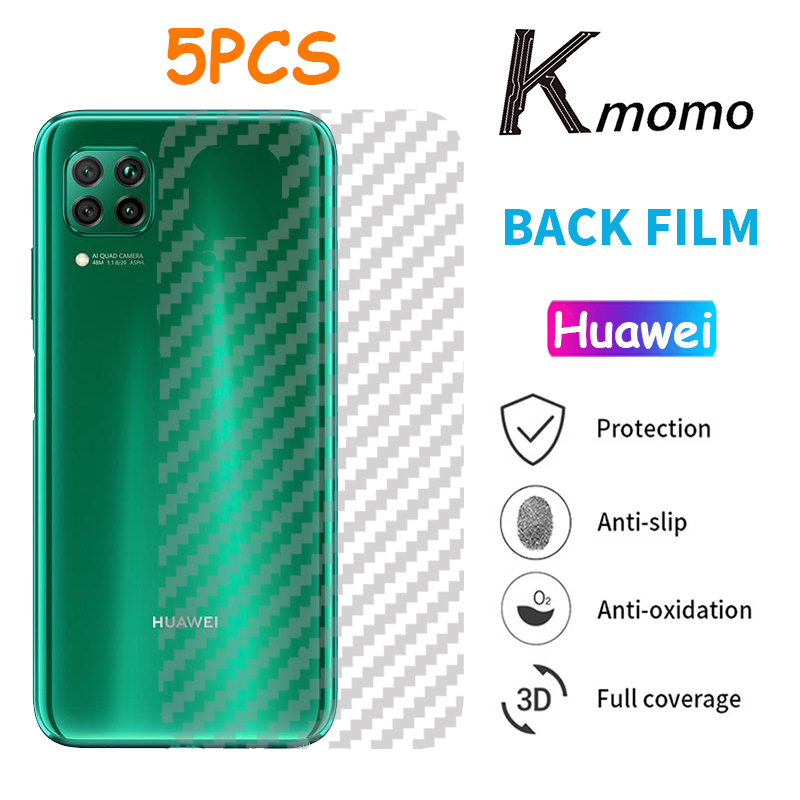 Miếng Dán Sợi Carbon Bảo Vệ Mặt Sau Cho Huawei P40 P30 Mate 40 30 20 P20 Pro Plus Lite 2018