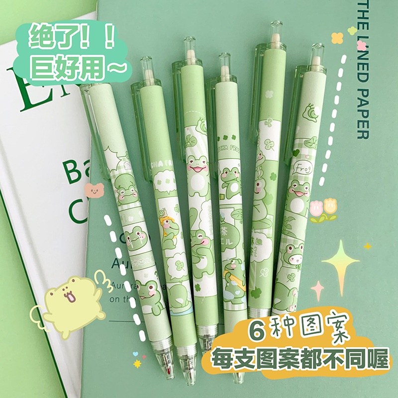 Bút Mực Gel Trà Xanh Ngòi 0.5mm Thiết Kế Mới Đáng Yêu