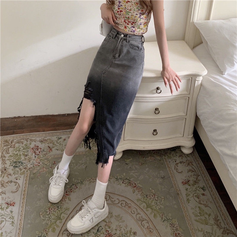 CHÂN VÁY JEANS RÁCH