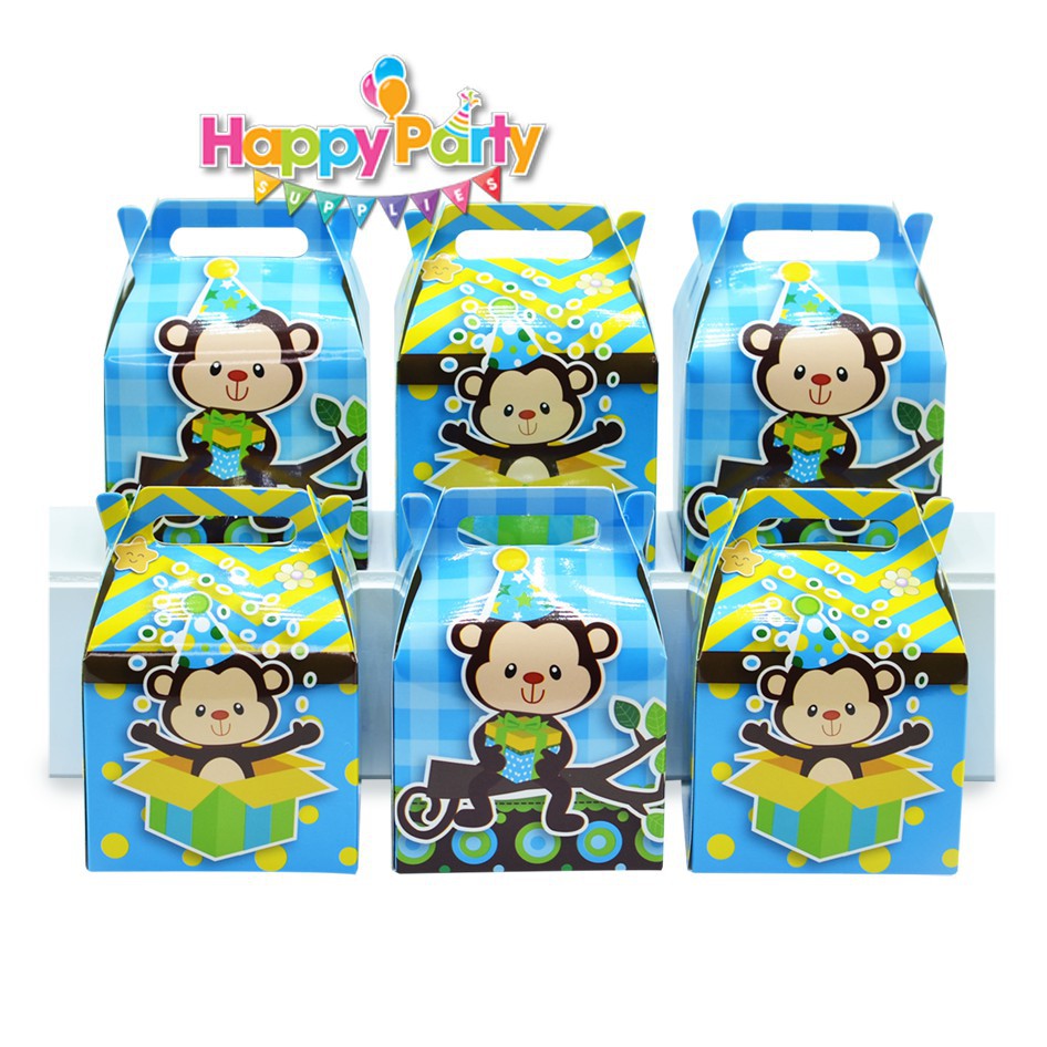 set khỉ xanh phụ kiện trang trí sinh nhật - Monkey happy birthday party decorating