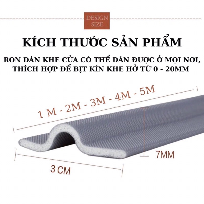 RON CHẶN KHE CỬA ĐA NĂNG Chống Gió Lùa, Ngăn Côn Trùng, Giảm Tiếng Ồn 4.8
