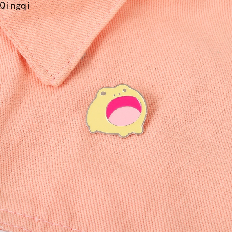 Huy hiệu cài áo Miss Zoe hình chú ếch mở miệng dễ thương bằng hợp kim tráng men làm quà tặng sưu tầm cho bạn bè