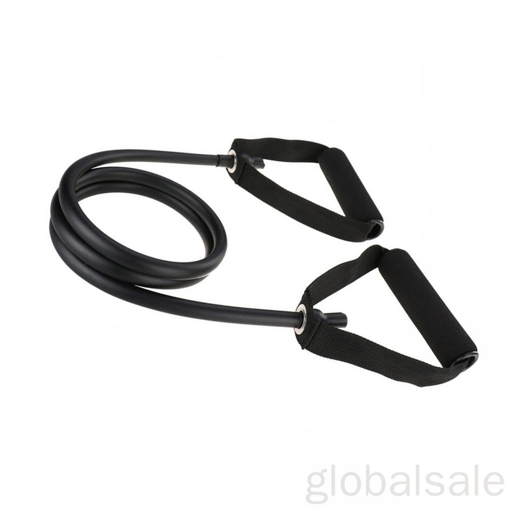 Dây đai kéo kháng lực bằng cao su màu đen hỗ trợ luyện tập ngực cho nam và nữ