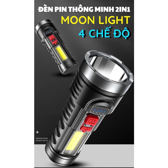 Đèn Pin THÔNG MINH Euro MART 2IN1 MOON LIGHT 4 CHế Độ Siêu Sáng