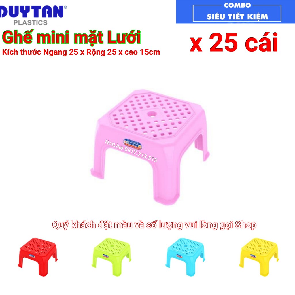 Ghế nhựa Duy Tân Mini Lưới -COMBO 25 Cái/kiện