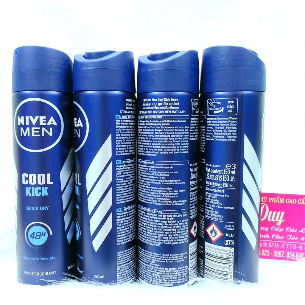 Nivea Xịt - Lăn Khử Mùi Toàn Thân Dành Cho Nam Các Loại 150ml &amp; 50ml