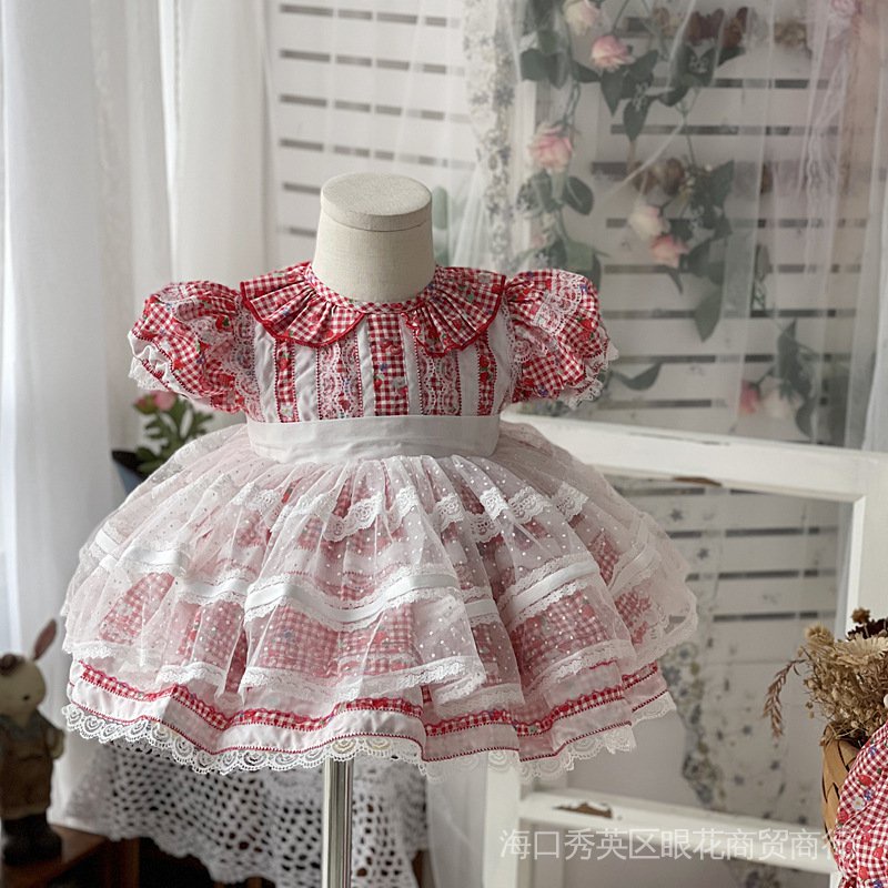 Set Áo Thun Tay Ngắn In Hình Quả Dâu + Chân Váy Ngắn Dễ Thương Phong Cách Lolita