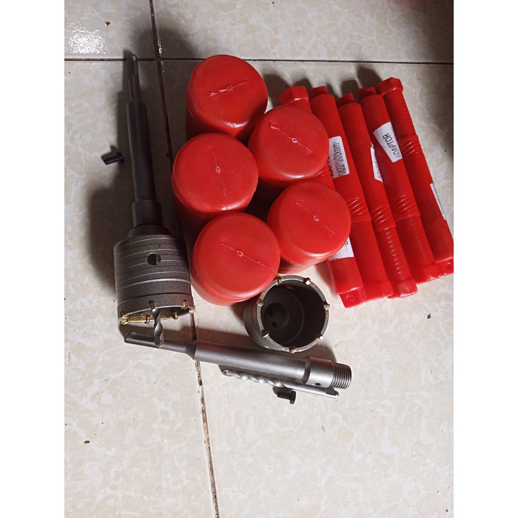 Bộ mũi khoét bê tông 30,40, 50,55,60 mm - mũi khoan