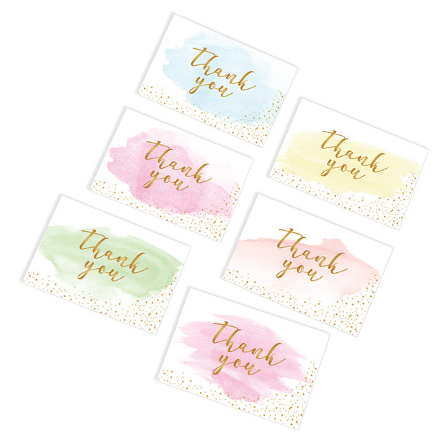 Set 6 thiệp cảm ơn có bao thư