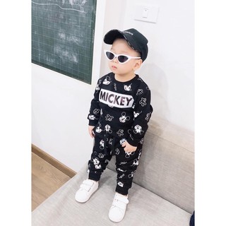 BỘ NỈ HM MICKEY BLACK CHO BÉ