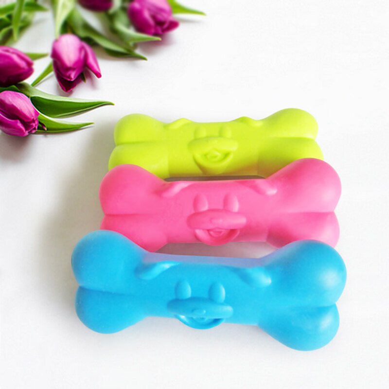 Đồ Chơi Nhai Gặm Cho Chó Cưng Hình Khúc Xương Cao Su Nhiều Màu Tùy Chọn