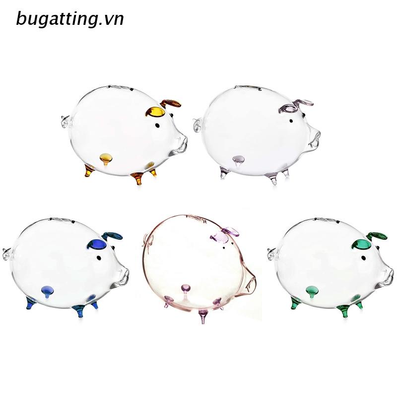 Hộp Đựng Tiền Tiết Kiệm Bằng Thủy Tinh Trong Suốt Hình Chú Heo Dễ Thương