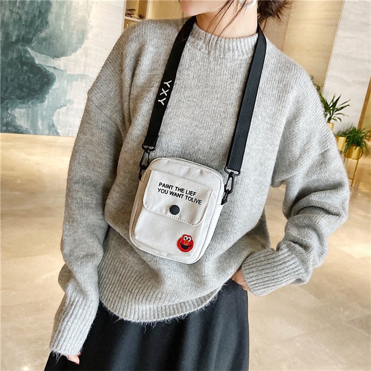 Túi Tote Đeo Chéo Nữ Thời Trang, Túi Vải Tote Mini Dựng Điện Thoại kiểu dáng trẻ trung năng động – Mã HQ243