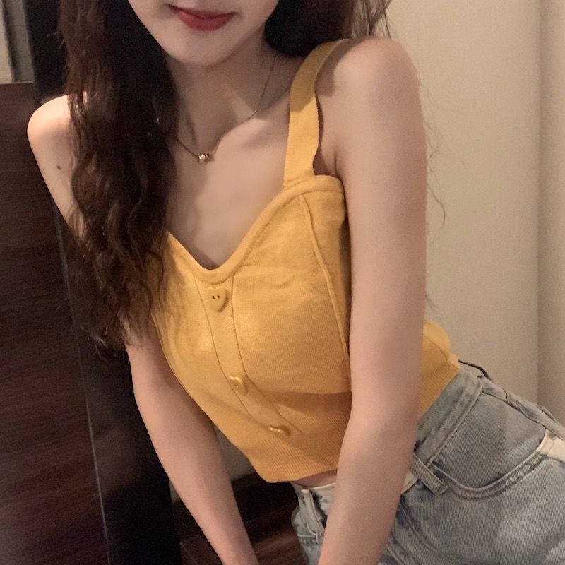 Áo Hai Dây Dệt Kim Thời Trang Mùa Hè Cho Nữ