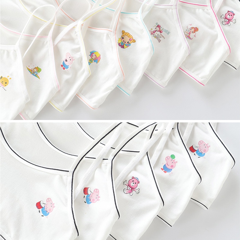 Áo Lót Thể Thao Định Hình Dáng Chữ U Bằng Cotton Thoáng Khí Cho Bé Gái