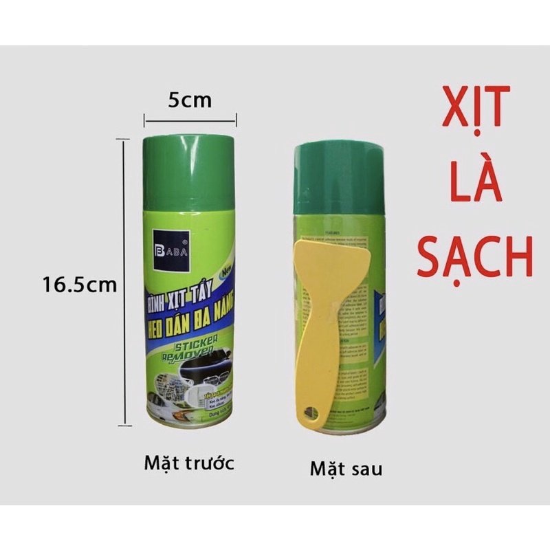 Chai Xịt Tẩy Keo Đa Năng, Tẩy Keo Băng Dính Cấp Tốc 450ml