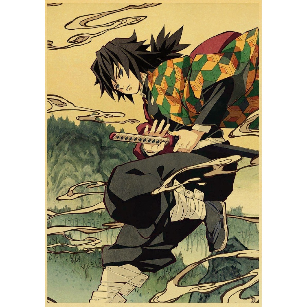 Poster Kimetsu No Yaiba Tanjirou Nezuko Áp Phích Treo Tường Trang Trí Nhà Cửa / Quán bar MS: 241