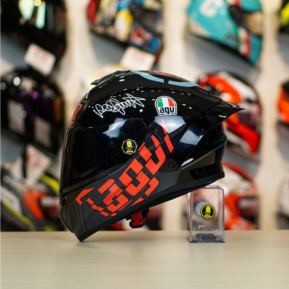 Combo Nón Fullface 2 Kính Yohe 981 Tem Decal Myth Kèm Kính Đen Và Đuôi Gió Pista