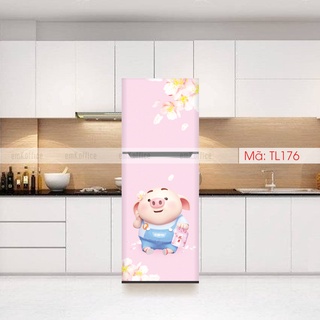 [Nhiều mẫu] Decal dán tủ lạnh, miếng dán tủ lạnh mẫu cute - CB5