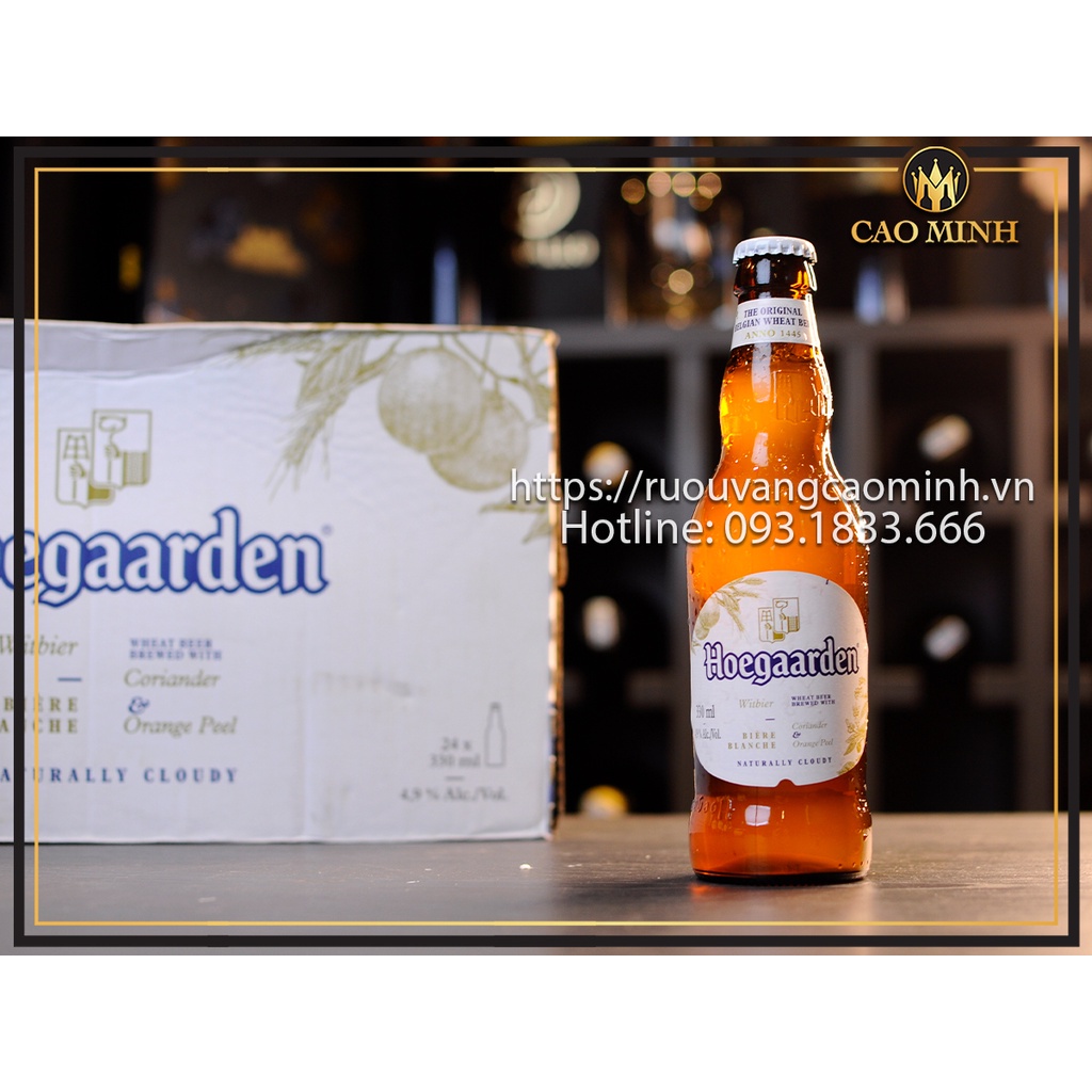 Bia Bỉ Hoegaarden 4,9%Thùng 24 Chai 330ml