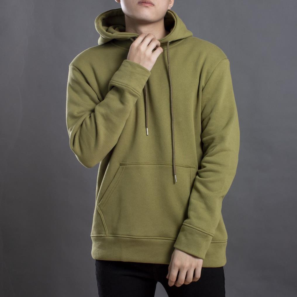 Áo hoodie trơn dài tay GABO - 9045, có nón liền, túi trước hàng cao cấp việt nam