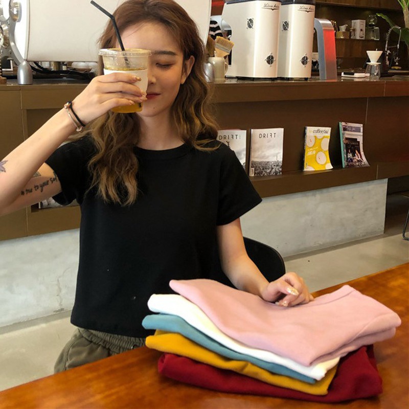 Áo Thun Nữ Cổ Tròn Ngắn Tay Thời Trang