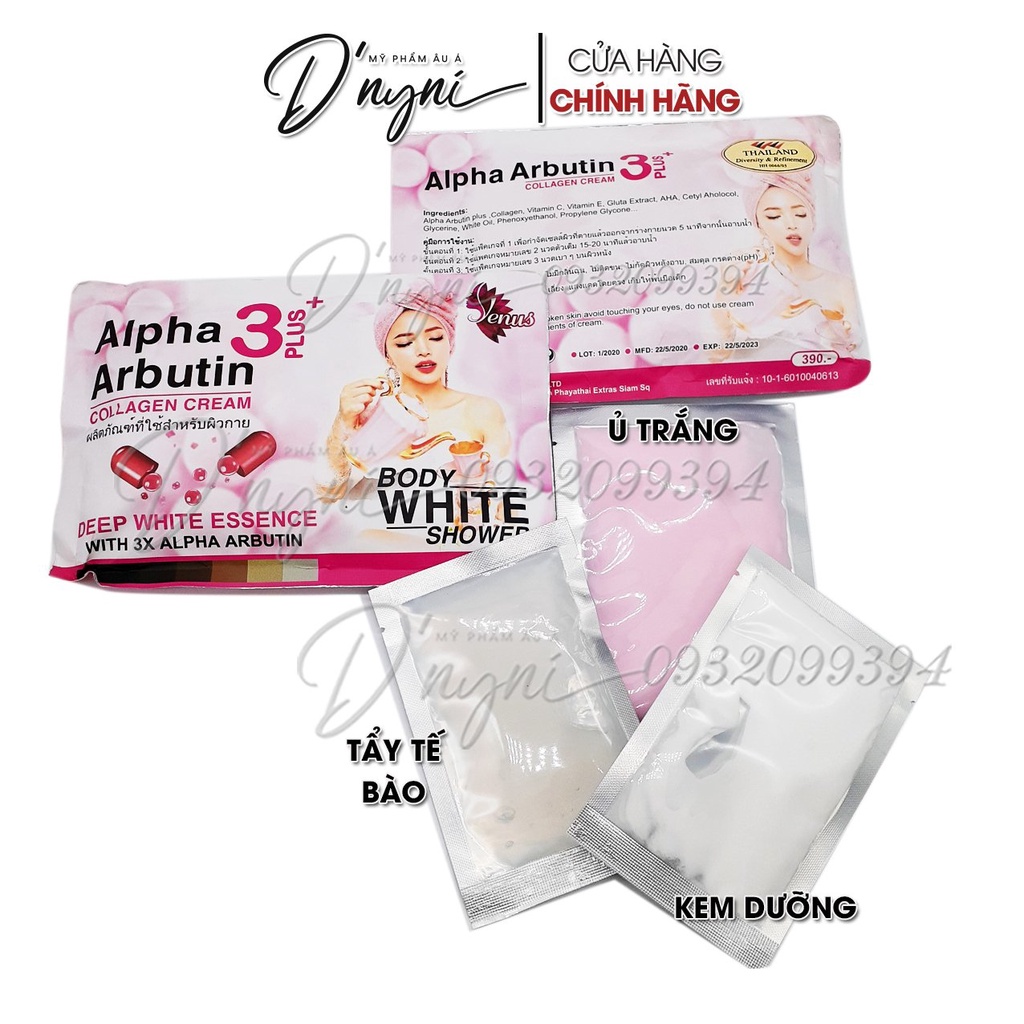 Ủ Trắng Body Alpha Arbutin Cream 3Plus+