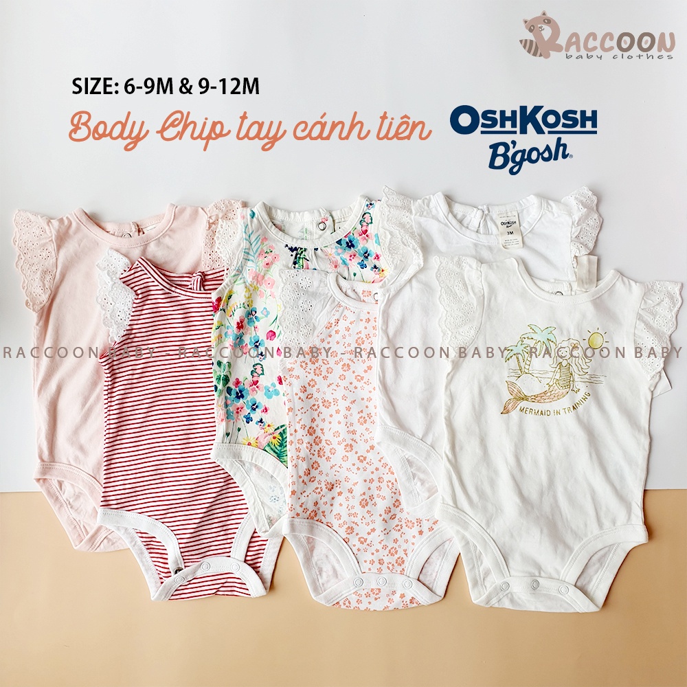 Áo tay cánh tiên body chip bé gái Oshkosh (6-9m / 9-12m)