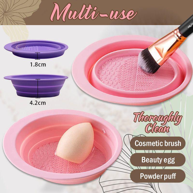 Bàn chải silicon làm sạch mỹ phẩm Trang điểm bàn chải rửa mặt gel làm sạch kem nền Trang điểm bàn chải làm sạch miếng lót công cụ