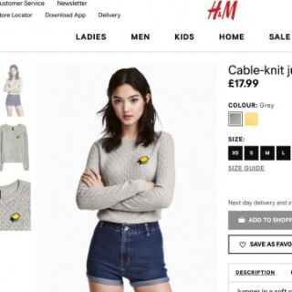 Áo len dệt vặn thừng HM