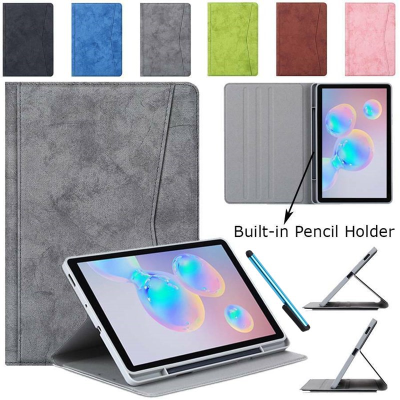 Bao da máy tính bảng có giá đỡ đựng bút cho Samsung Galaxy Tab S6 Lite 10.4 inch SM-P610 P615 P613 P619