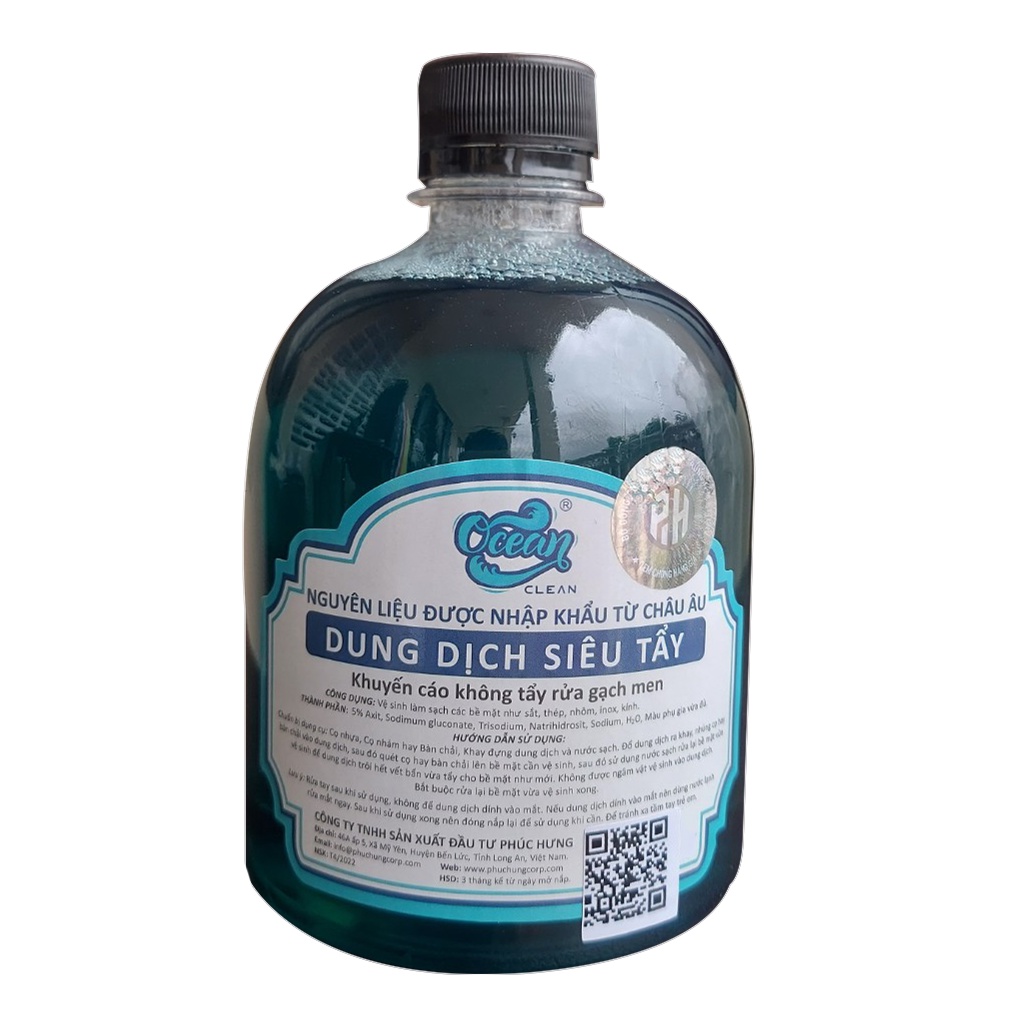 DUNG DỊCH RỬA XE NƯỚC RỬA XE KHÔNG CHẠM OCEAN 500ML. ĐẬM ĐẶC  - TẨY RỬA ĐA NĂNG - TẨY LỐC MÁY XE