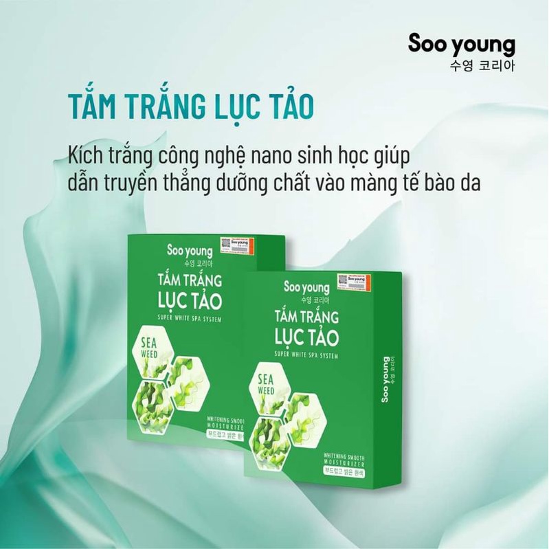 Tắm Trắng Lục Tảo Soo Young (hộp 3 gói)