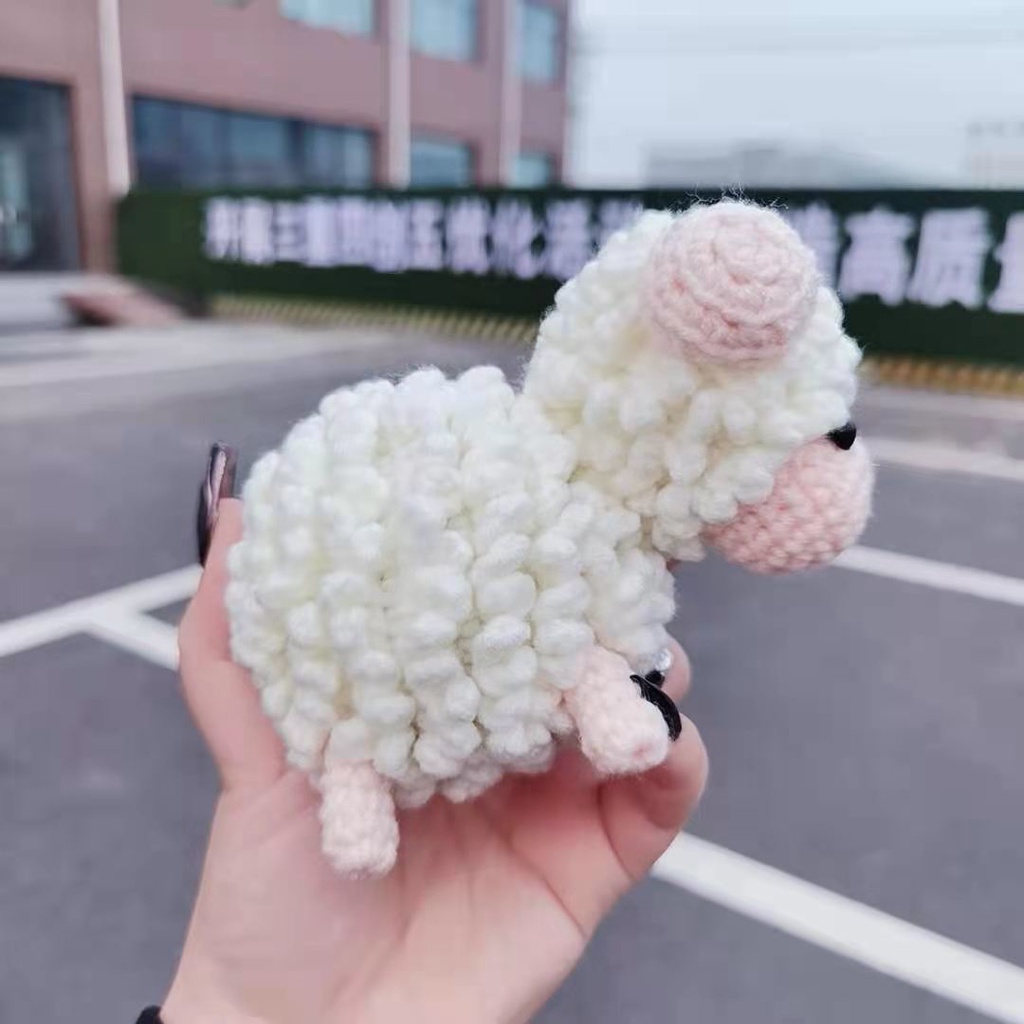 Vòng chìa khóa tự làm, mặt dây chuyền đan len tự chế, vòng chìa khóa