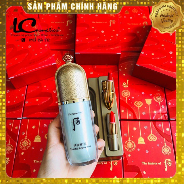 {Hàng chính hãng}  Set Kem lót Whoo Essential Prime Báe 40ml giúp lớp nền hoàn hảo nhất