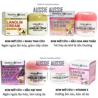 Kem dưỡng da nhau thai cừu mỡ cừu Healthy Care Lanolin Cream 100g (các loại)