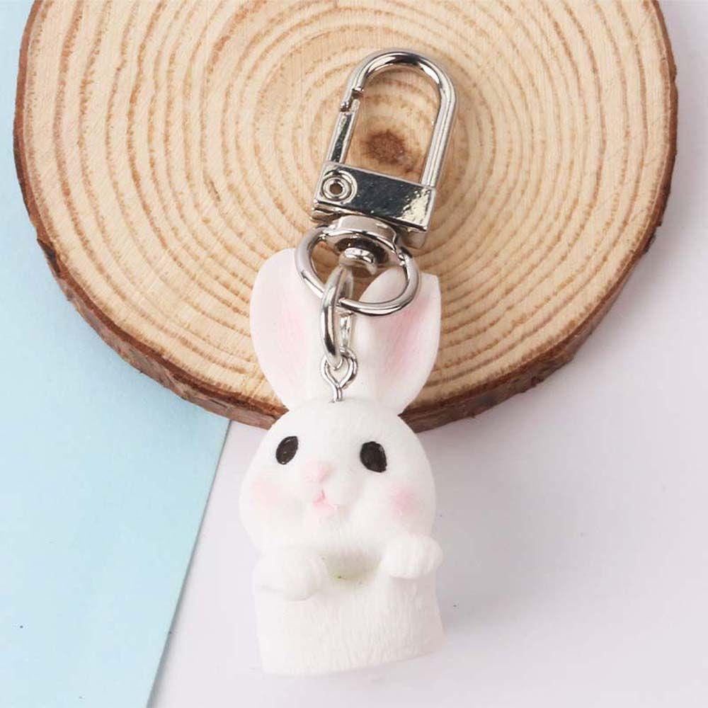 Móc Khóa Nhựa Hình Thỏ Hoạt Hình Dễ Thương