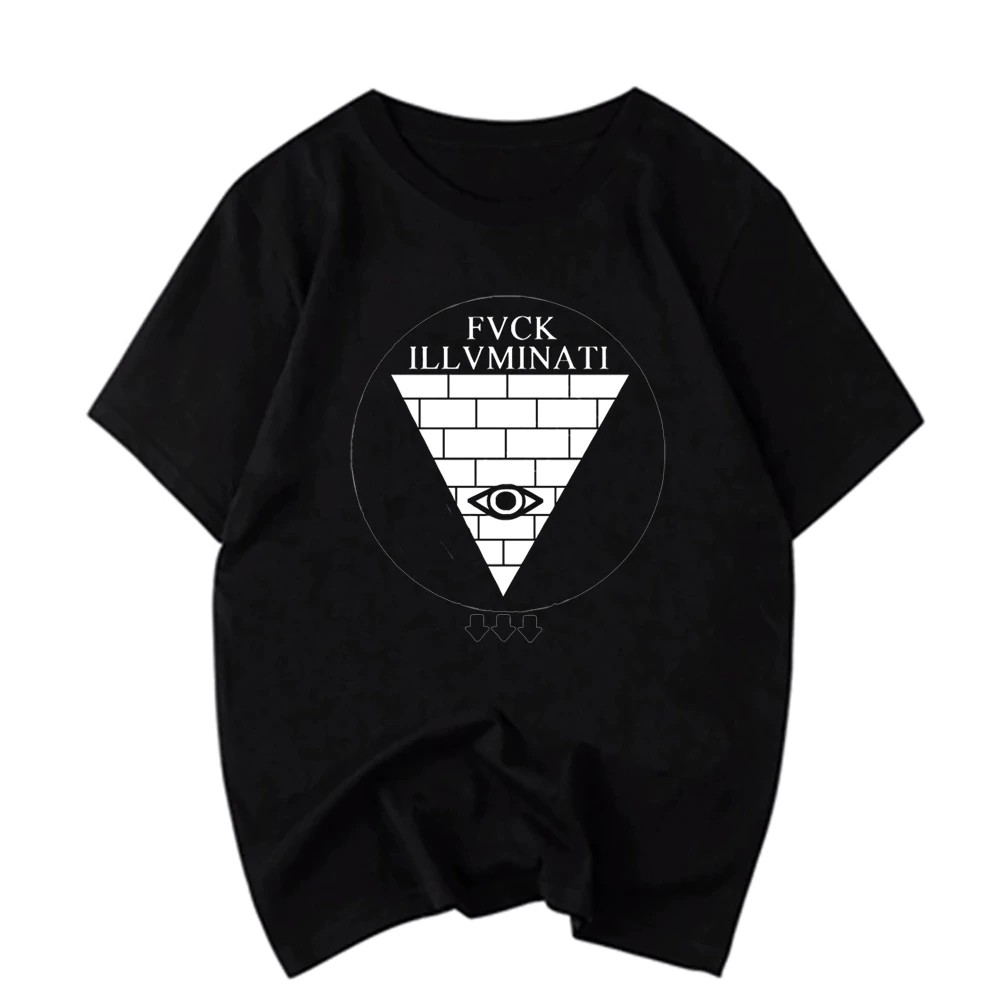 Áo Thun Tay Ngắn 100% Cotton In Chữ Fuck Illuminati Thời Trang Mùa Hè Cho Nam