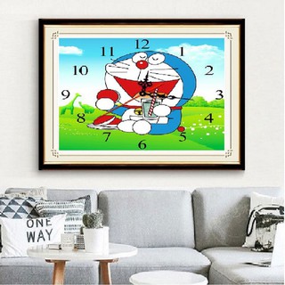 ❤FLASH SALE❤ Tranh đính đá Đồng Hồ Đôremon VS224 - Kích thước 40x40CM