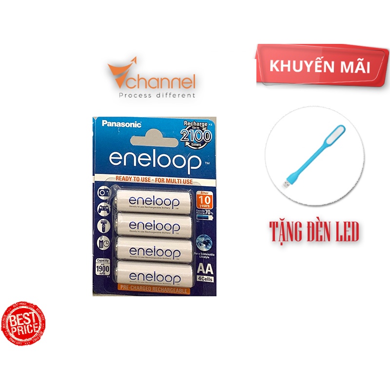 Bộ 4 Pin sạc Panasonic Eneloop AA 2000 mAh