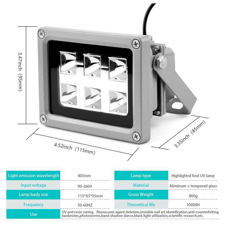 Đèn Led Uv 85-260v 405nm Cho Máy In 3d